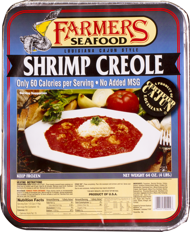 FARMERS SEAFOOD SHRIMP CREOLE TRAY Retail